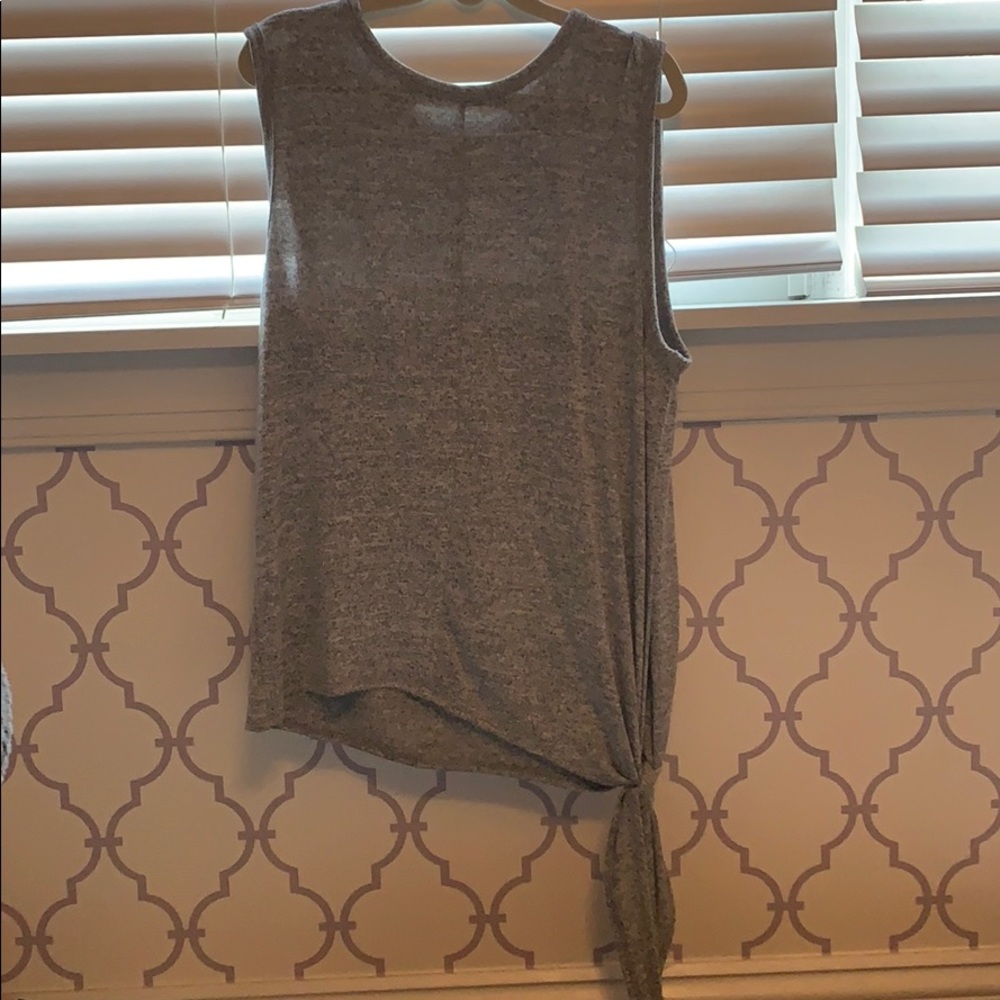 Grey Tank Top w/ Tie